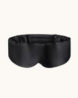 Black sleep mask on a white background